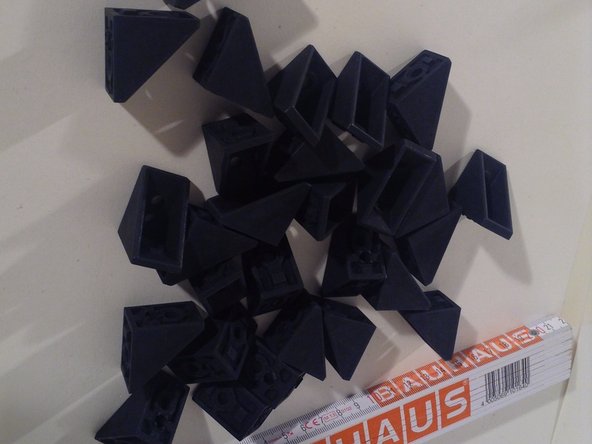 Angle bracket, single, black. 28 of these.