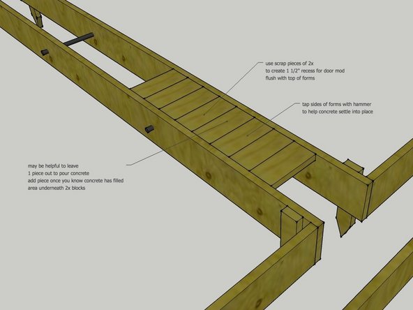 Image 2 shows the dimension from the exterior edge of the foundation and the dimension of the recess.