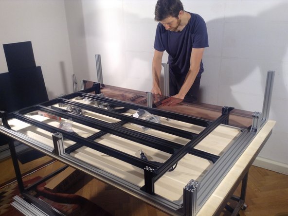 Place the gantry frame on top of the table.