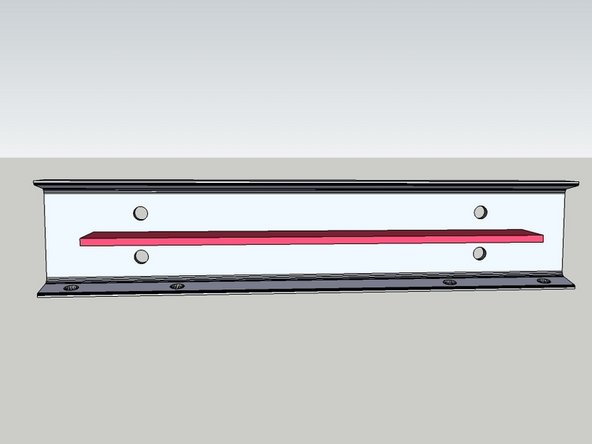 Place the 1/2&quot;x3&quot;x24&quot; flats on the drawer members centered as shown.