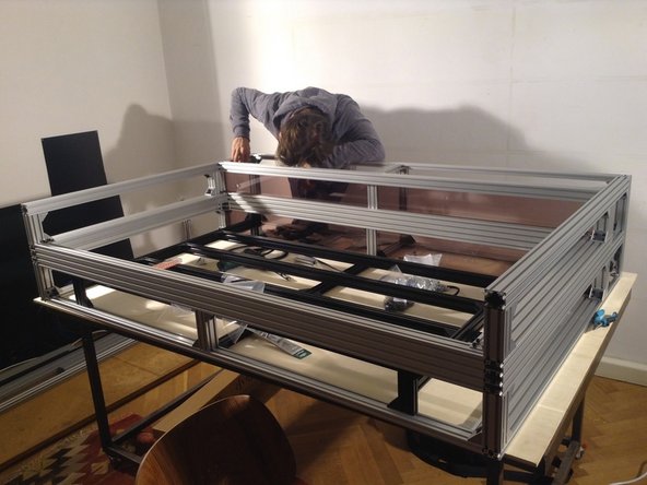 Put in upper rear windows and close off with 4040 extrusion on top.