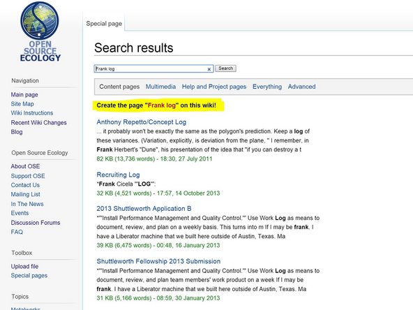 Type in your first name and then the word log. For example, Frank log, and press go.