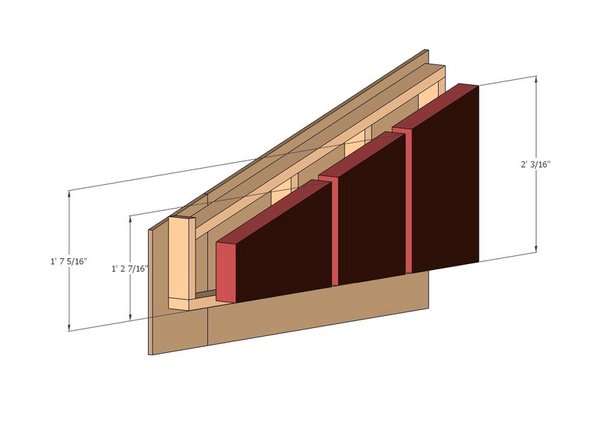 Insert R13 fiberglass insulation batts