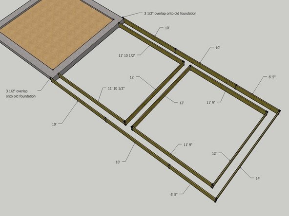 The image shows the cut list for the foundation module. You can also link to it and print it out here