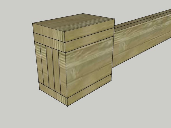 Add two more blocks to the top of your assembly. Add one then the other. Use four 3&quot; screws for each.