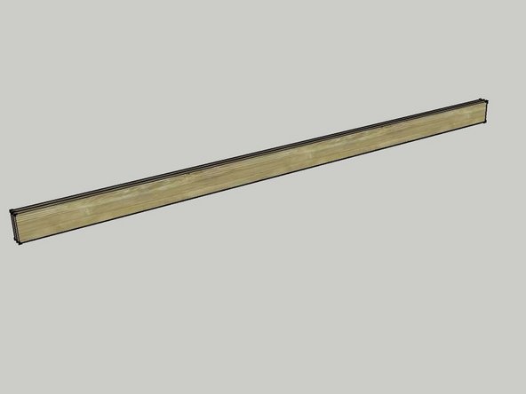 Begin assembly by pairing the long 2x8s and attaching them together with nails. Use 2 1/2&quot; long nails, and nail in groups of three approximately every 16&quot; along each beam.