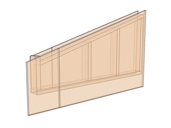 Module 1b has the same assembly instructions as Module 1a except that the interior and exterior sheathing are inverted because they are mirror images of one another.