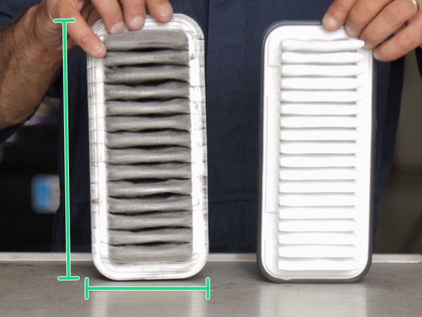 Comparaison entre l'ancien et le nouveau filtre à air
