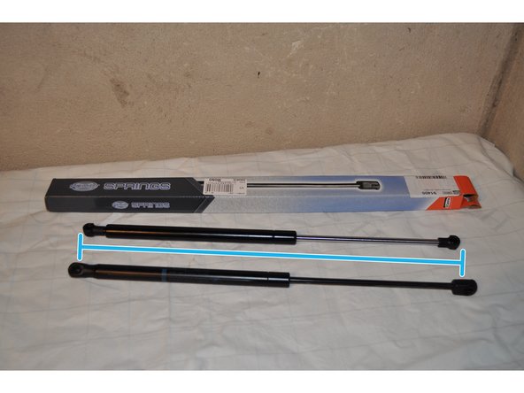 Comparer les dimensions des ancien et nouveaux vérins.