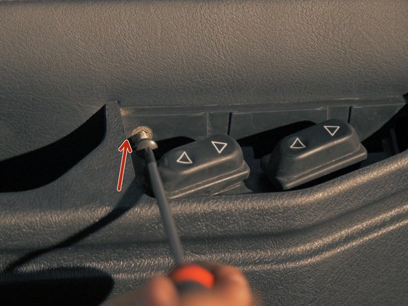 
Tighten the last screw above the window controls
