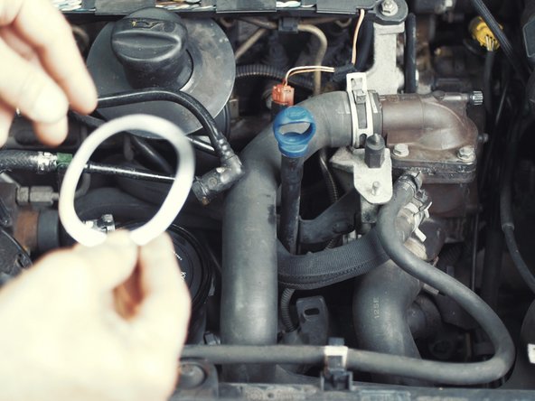 
Replace the metal spring on top of the fuel filter
