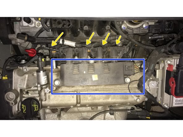 On obtient une vue sur la bobine d'allumage