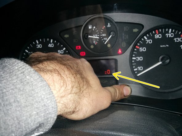 Quand &quot;0&quot; est affiché, relacher le bouton et couper le contacte