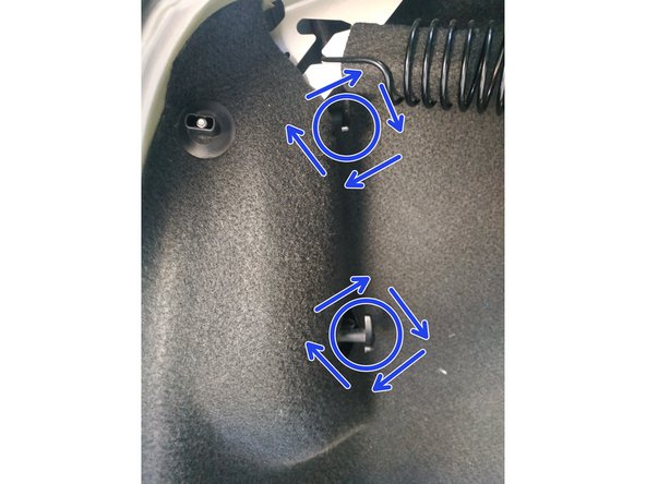 
screw the two plastic nuts
