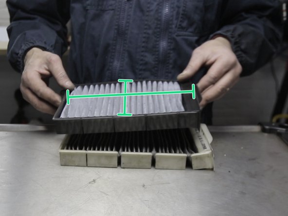 Préparer les plis du filtre