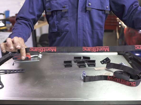 Dérouler les 6 sangles une par une