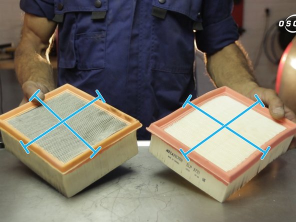 Comparer les dimensions du nouveau filtre avec l'ancien, hauteur, longeur et épaisseur