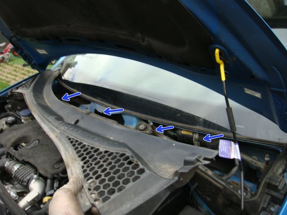 
The shock absorber head is visible
