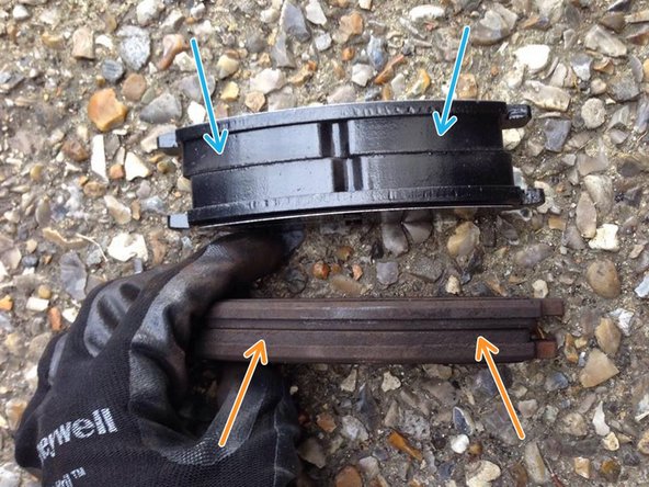 
In orange: Used pads.
