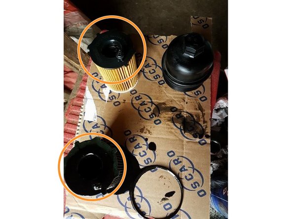 Comparer l'ancien et le nouveau filtre à huile (dimensions , forme)