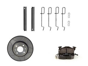 Disques, plaquettes et kit d'accessoires de freins avant sur Renault Express