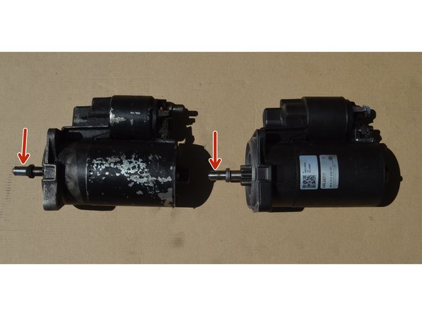 Vérifiez que les diamètres des axes sont identiques.