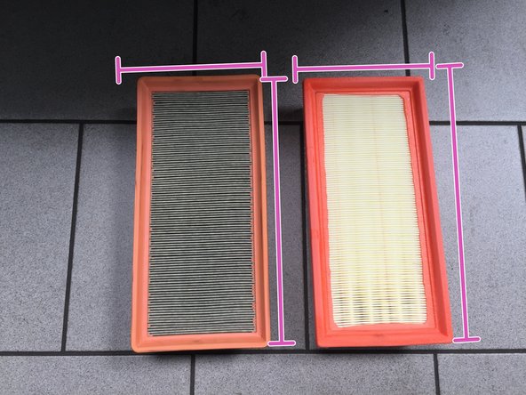 Vérifier la correspondance entre l'ancien et le nouveau filtre à air