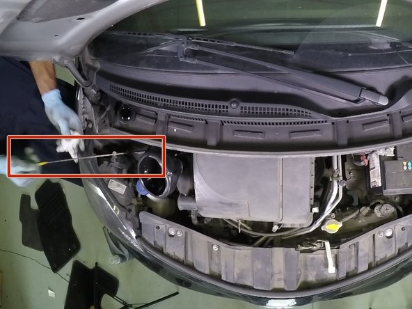 Tirer la jauge d'huile