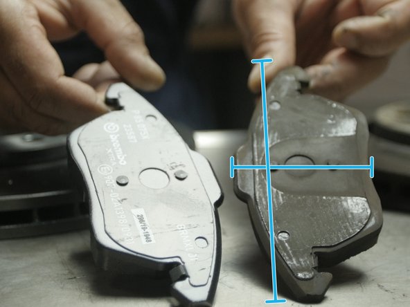Comparer les dimensions des nouvelles plaquettes aux anciennes