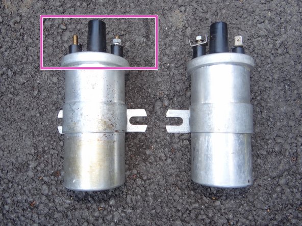 Comparer les deux bobines d'allumage. (Il se peut que la partie noir de la bobine &quot;tourne&quot; si elle est défectueuse)