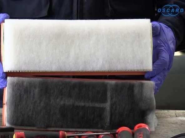 Vérifier la correspondance entre le nouveau et l'ancien filtre à air (longueur largeur)