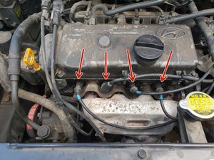 Changer les bougies d'allumage sur Hyundai Getz - 1.1i