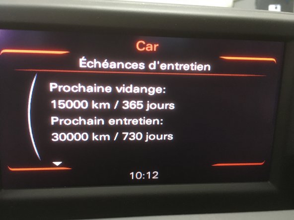 Vérifier si la remise à zero a fonctionné