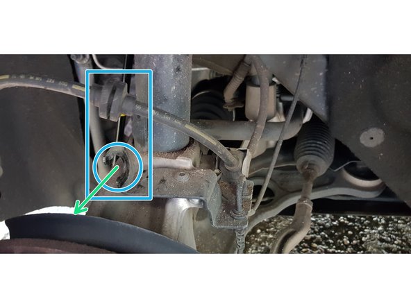 Déposer les 2 vis des colonnettes de l'étrier.