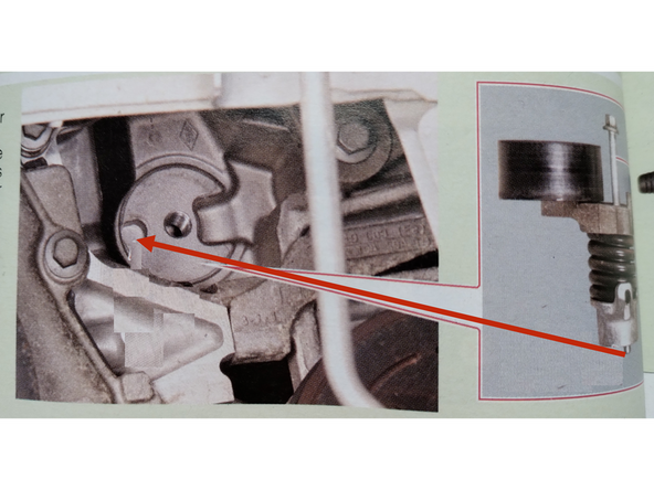 Poser le nouveau galet enrouleur et serrer à 5 daN.m