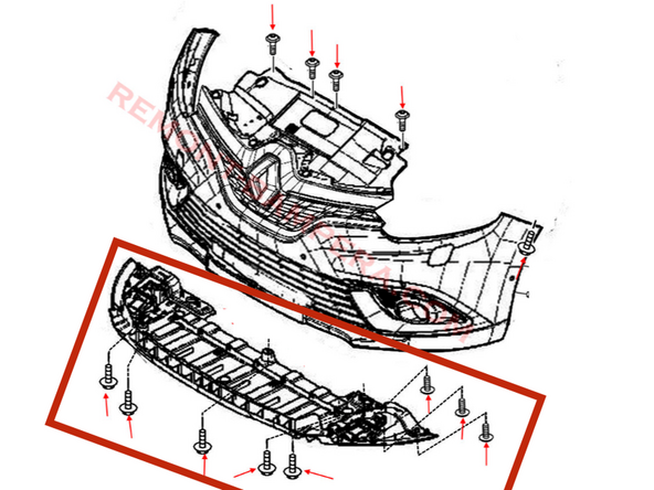Dévisser les 11 vis torx 20  ( 5 vis au centre  et 2x 3 vis gauche et droite).