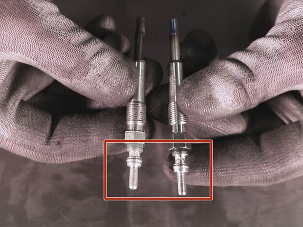Comparer l’ancienne et la nouvelle bougie de pré-chauffage(longueur du crayon , type de connexion)