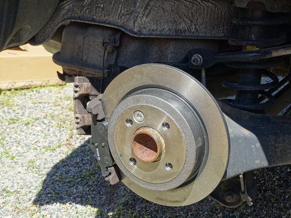 
Place the second pad on the caliper bracket
