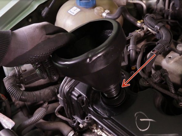 Positionner un entonnoir