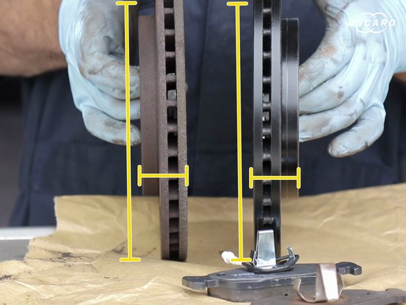 Comparer le diamètre et la largeur des disques