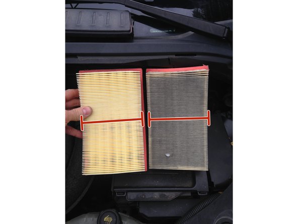 Avant de monter le nouveau filtre, s'assurer que celui-ci est identique à l'ancien: longueur, largeur, hauteur.