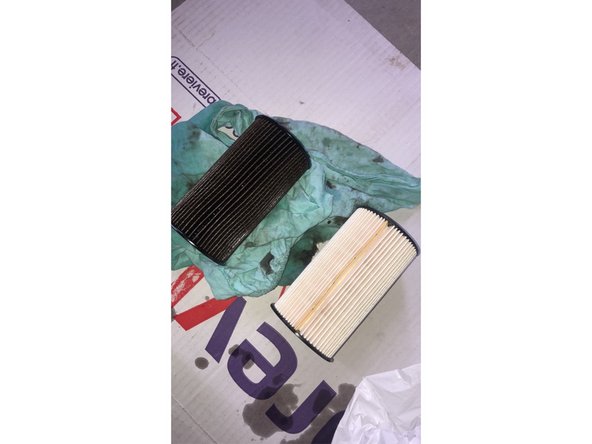 Comparer l'ancien et le filtre neuf