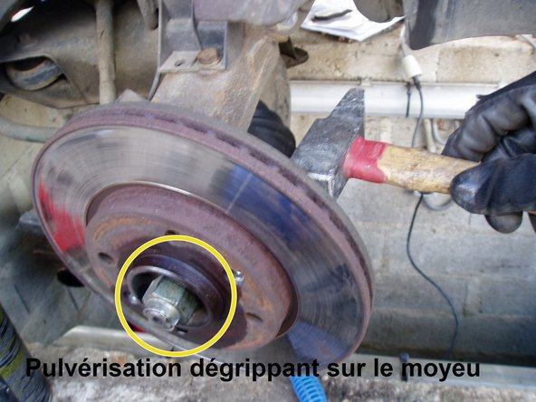 Dévisser les 2 vis de maintien du disque