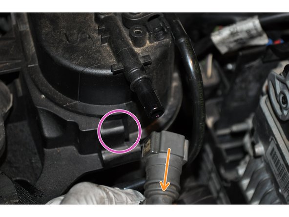 
Then disconnect the second hose from the diesel filter
