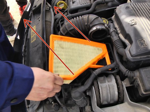 Retirer l'ancien filtre