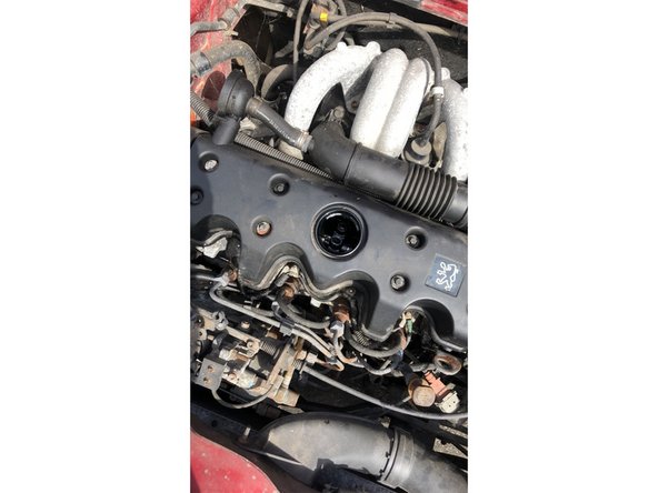 Dévisser le bouchon de remplissage et remplir avec 4.5 Litres d'huile