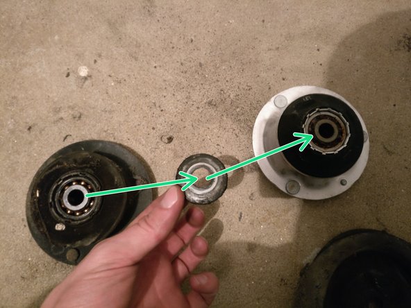 Nettoyer les rondelles avant de les mettre sur la nouvelle butée