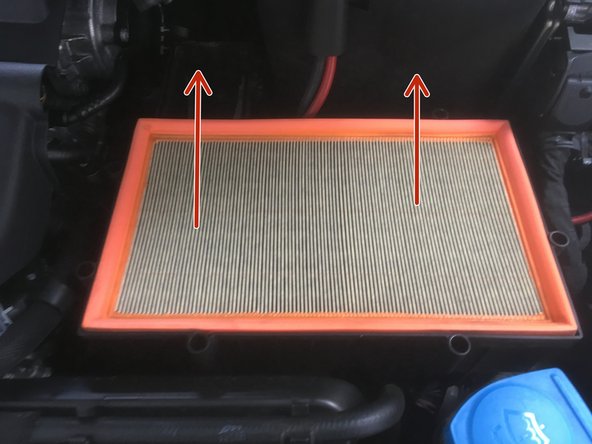 Retirer l'ancien filtre à air