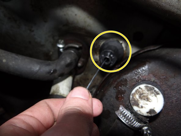 Positionner le caoutchouc (passe paroi)