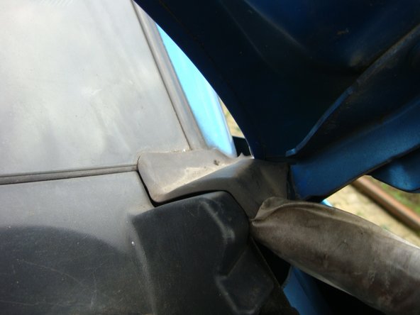 
Remove the seal on each side of the windshield bay corner
